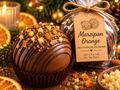 Marzipan-Orange Hot Chocolate Bombs