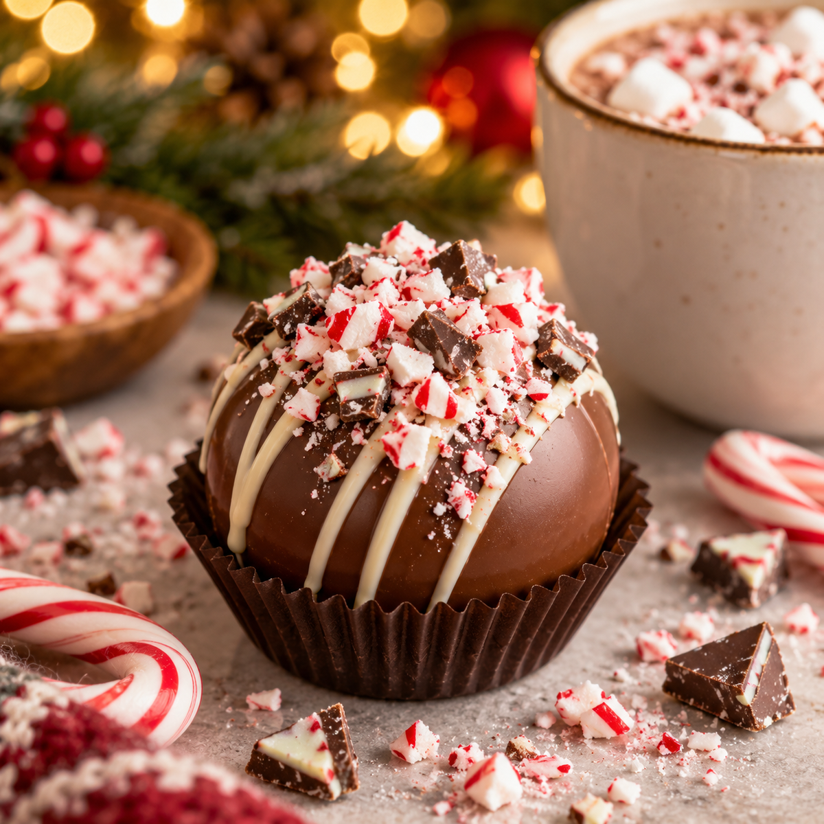 Peppermint Hot Chocolate Bomb
